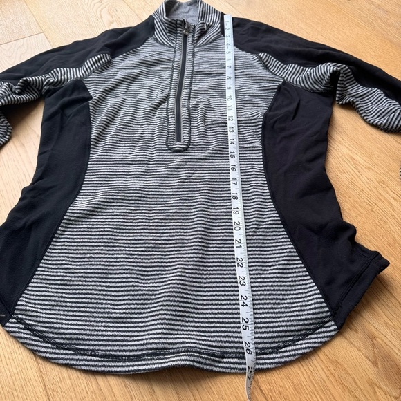 Lululemon Run: U-Turn Pullover Mini Check Pique Black White quarter zip 8 - Picture 8 of 14